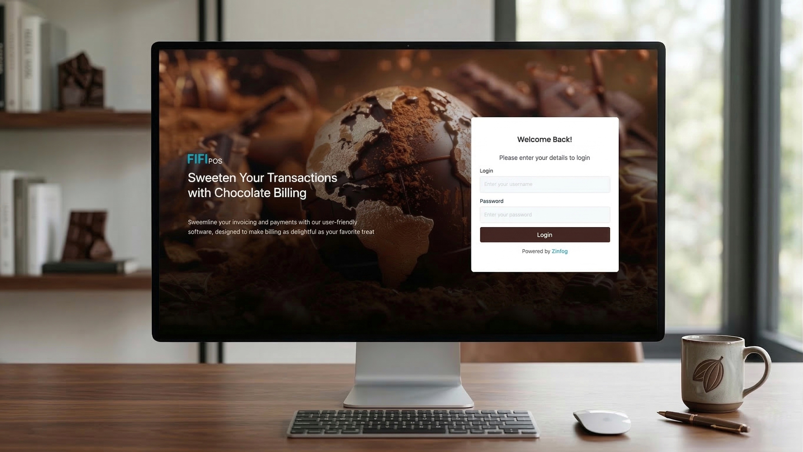 Chocolate POS dashboard built with React and Node.js
